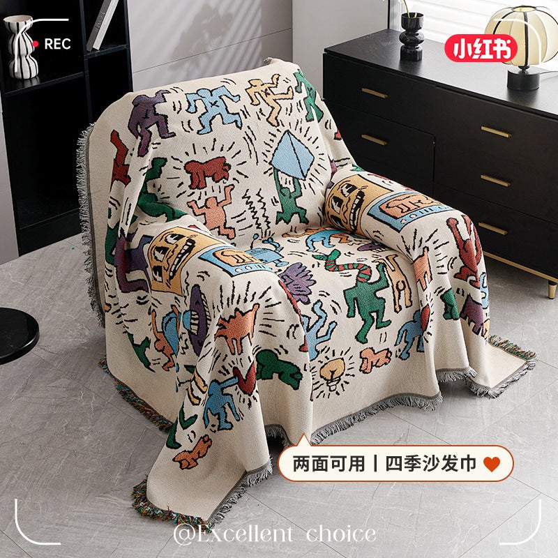 Sofa Cushion Towel Summer Chivas Sofa Cover Cloth Single Full Cover Non-Slip Cushion Cover Sofa Blanket - Image 2